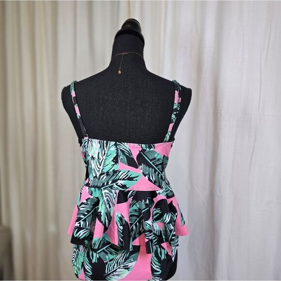 Tropical Print Bikini Top High Waist Bottom - Picture 9 of 13